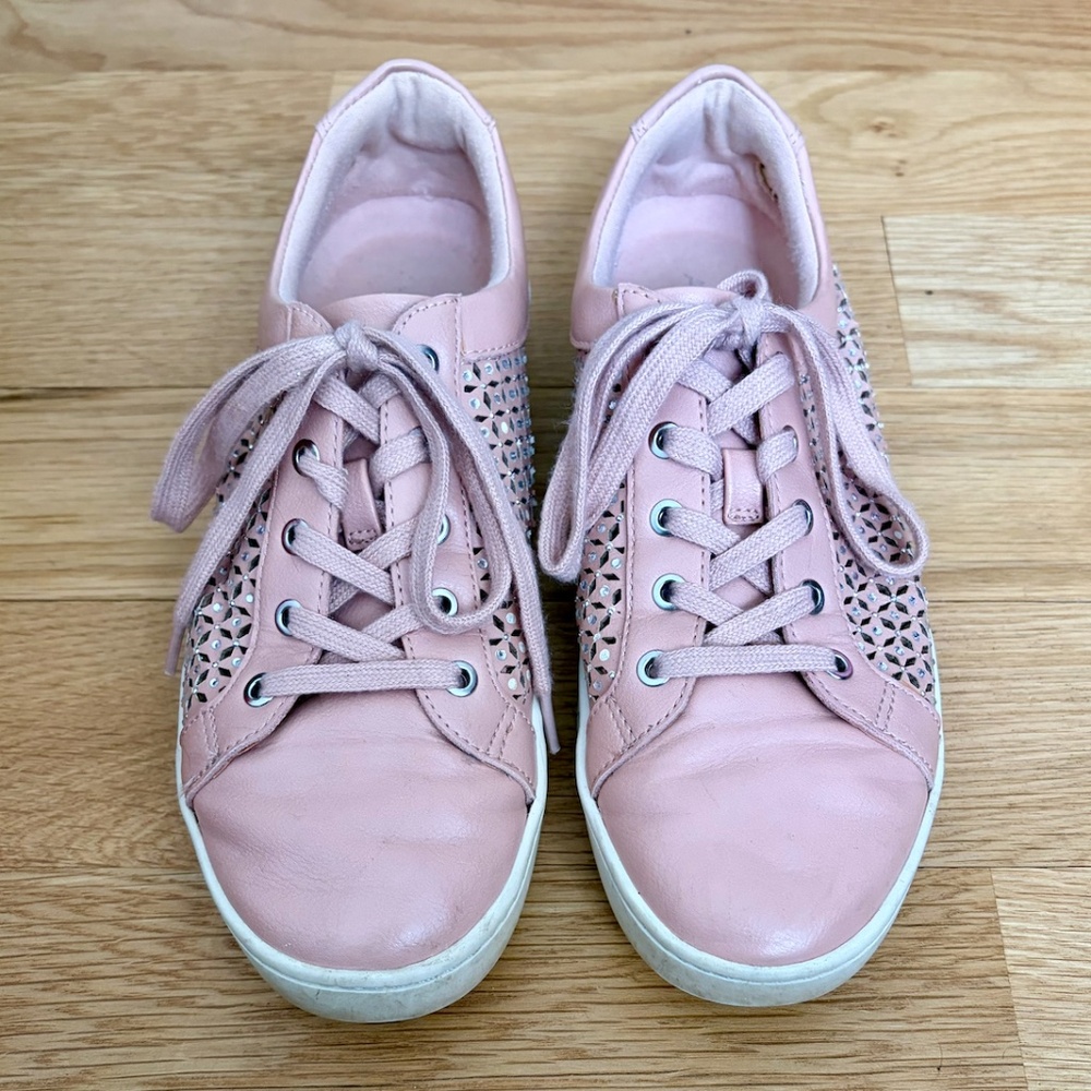 ALDO Dusty Pink Rhinestone Sneakers - Picture 2 of 8